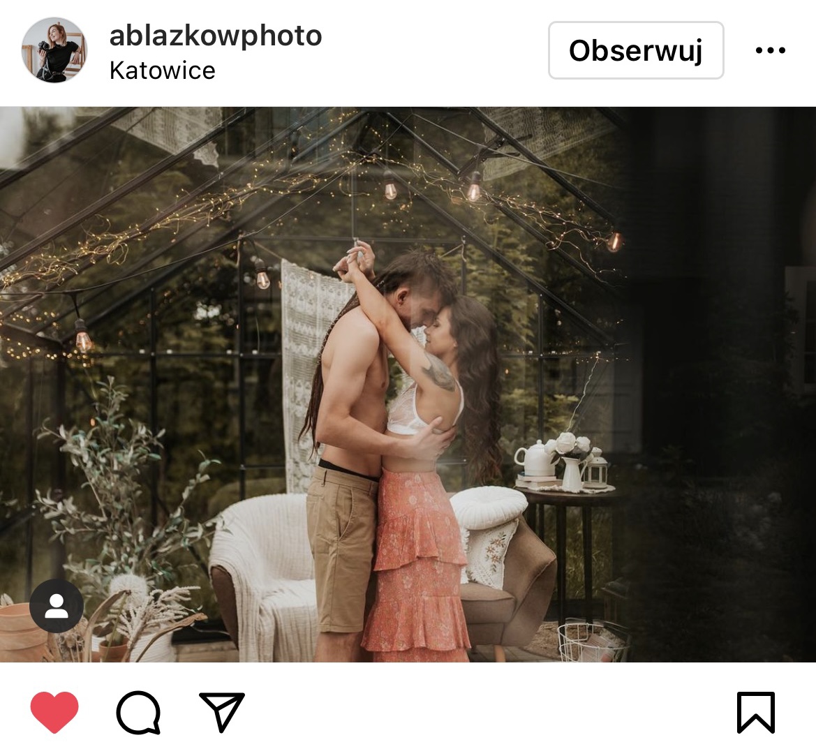 Całująca się para w szklarni. #śląsktakipiękny