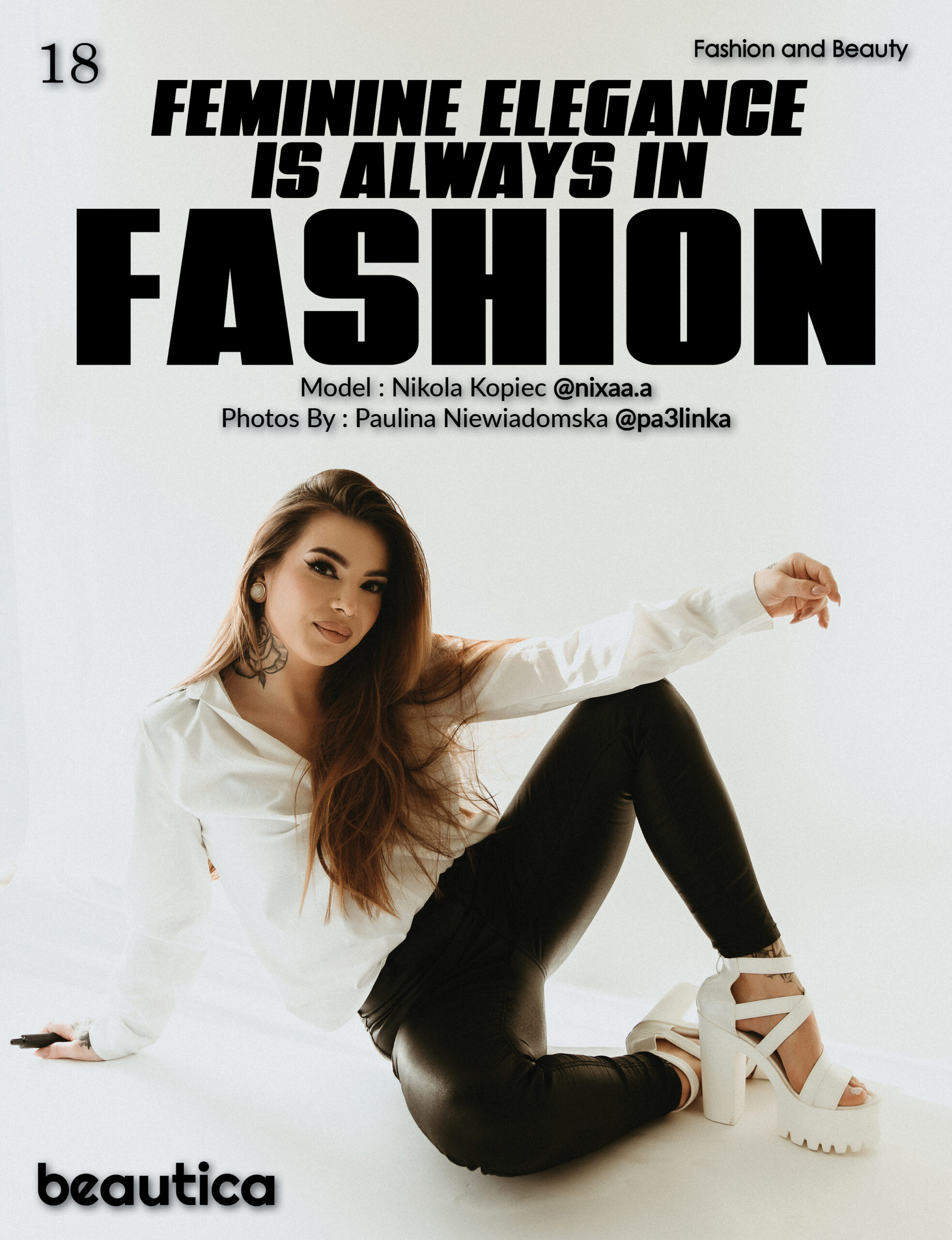 okładka w magazynie beautica, sesja kreatywna