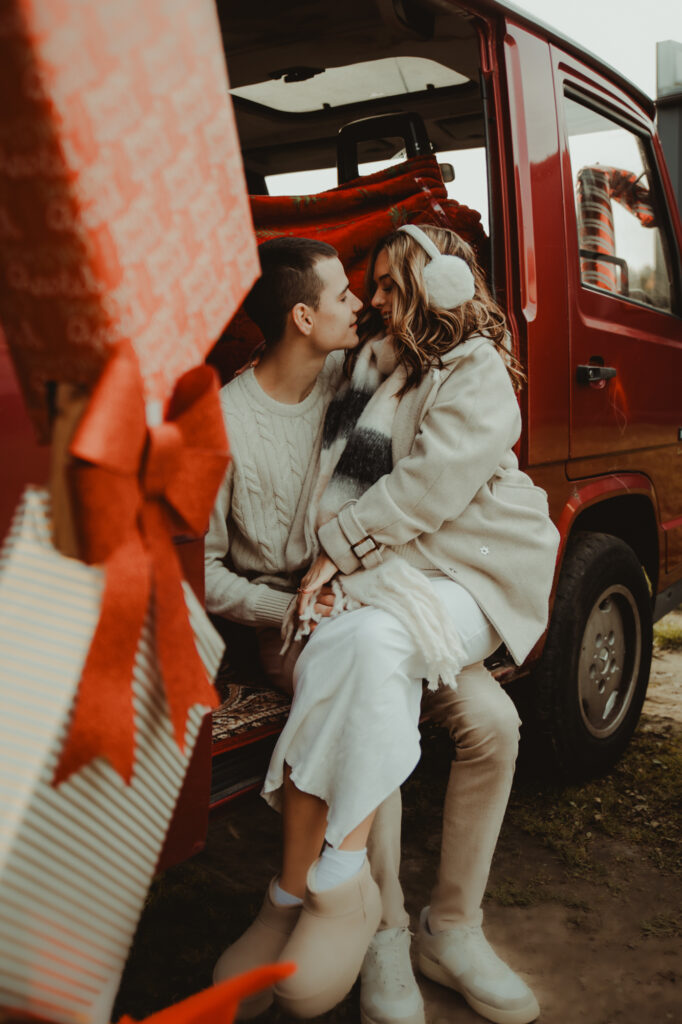 sensualna sesja bożonarodzeniowa