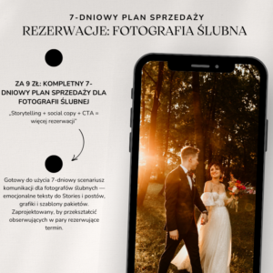 Plan sprzedaży fotografia ślubna