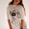 T-shirt damski oversize "Sfocię Cię lepiej niż Twój ex"