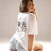 T-shirt damski oversize "Sfocię Cię lepiej niż Twój ex"